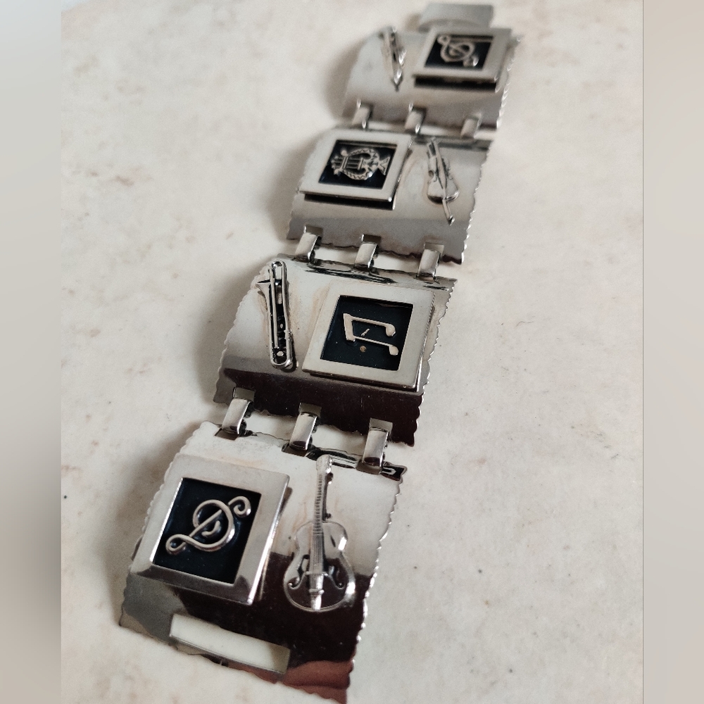 Vintage Musical Instruments Panel Bracelet - Picture 4 of 13